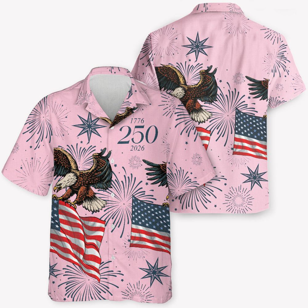 The Eagle 1976-2026 Color Hawaii, 250th Anniversary Of The USA Hawaiian Shirt