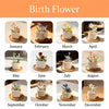 Customized Birth Flower Glass Gift for Mom, Personalized Mother's Gift, Handmade Glass Flower Pot Keepsake