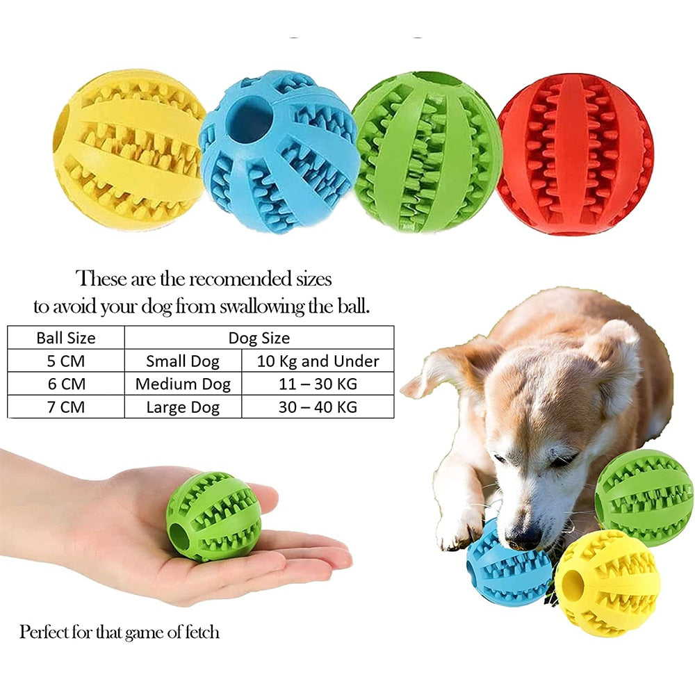 Dog Ball Toys for Small Dogs Interactive Elasticity Puppy Chew Toy