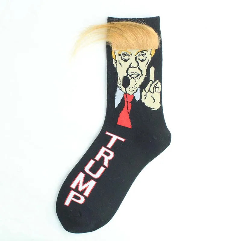 Funny Trump 3D Hair Socks, Socks and Shoes Essentials Gifts For Trump Fans