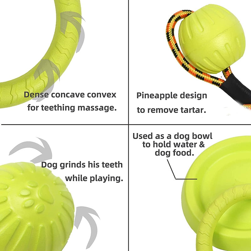 Pet Flying Discs Training Ring Puller Dog Toys For Big Dogs, Pet Accessories
