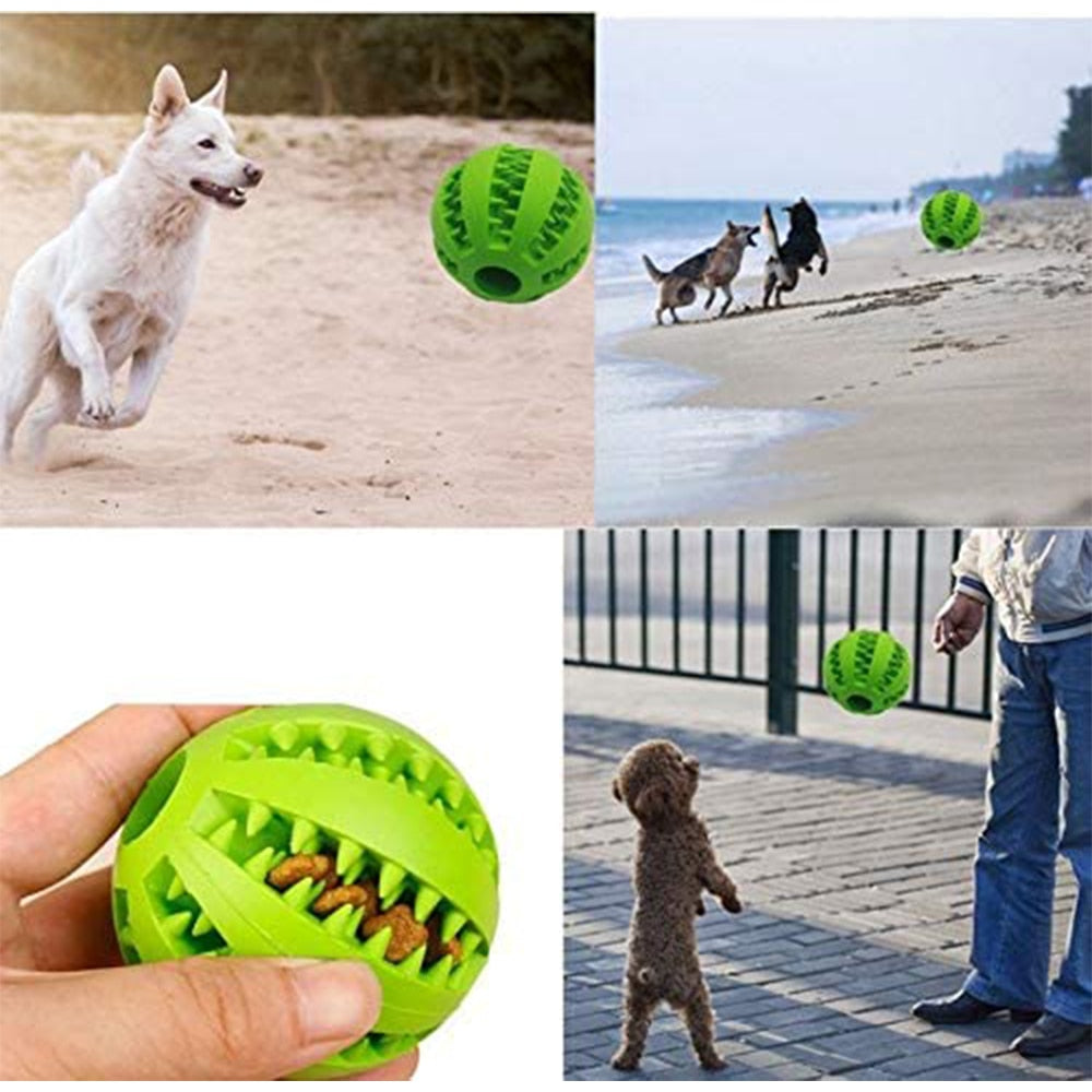 Dog Ball Toys for Small Dogs Interactive Elasticity Puppy Chew Toy Tooth  Cleaning Rubber Food Ball