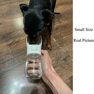 Dog Travel Water & Feeder Bottle, Outdoors Travel Portable With Bowl Multifunction