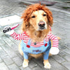 Deadly Doll Dog Costume, Knife-Wielding Canine Cosplay Outfit Dog Halloween Costume, Pet Accessories