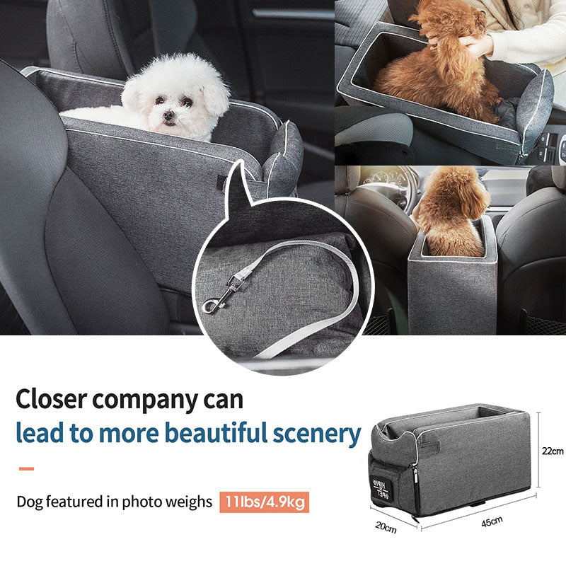 Portable Cat Dog Bed Travel Central Control Car Safety Pet Seat