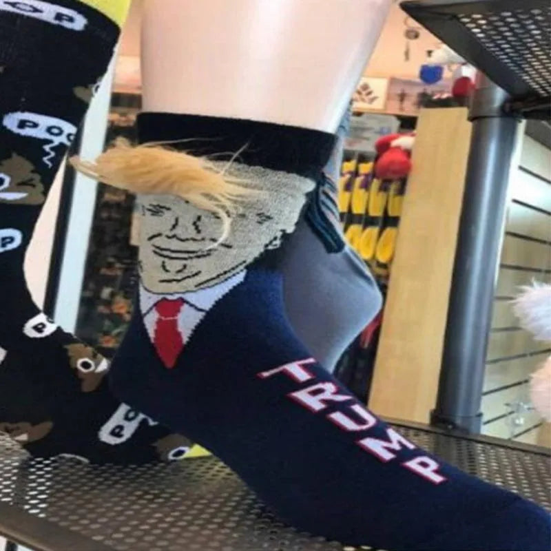 Funny Trump 3D Hair Socks, Socks and Shoes Essentials Gifts For Trump Fans