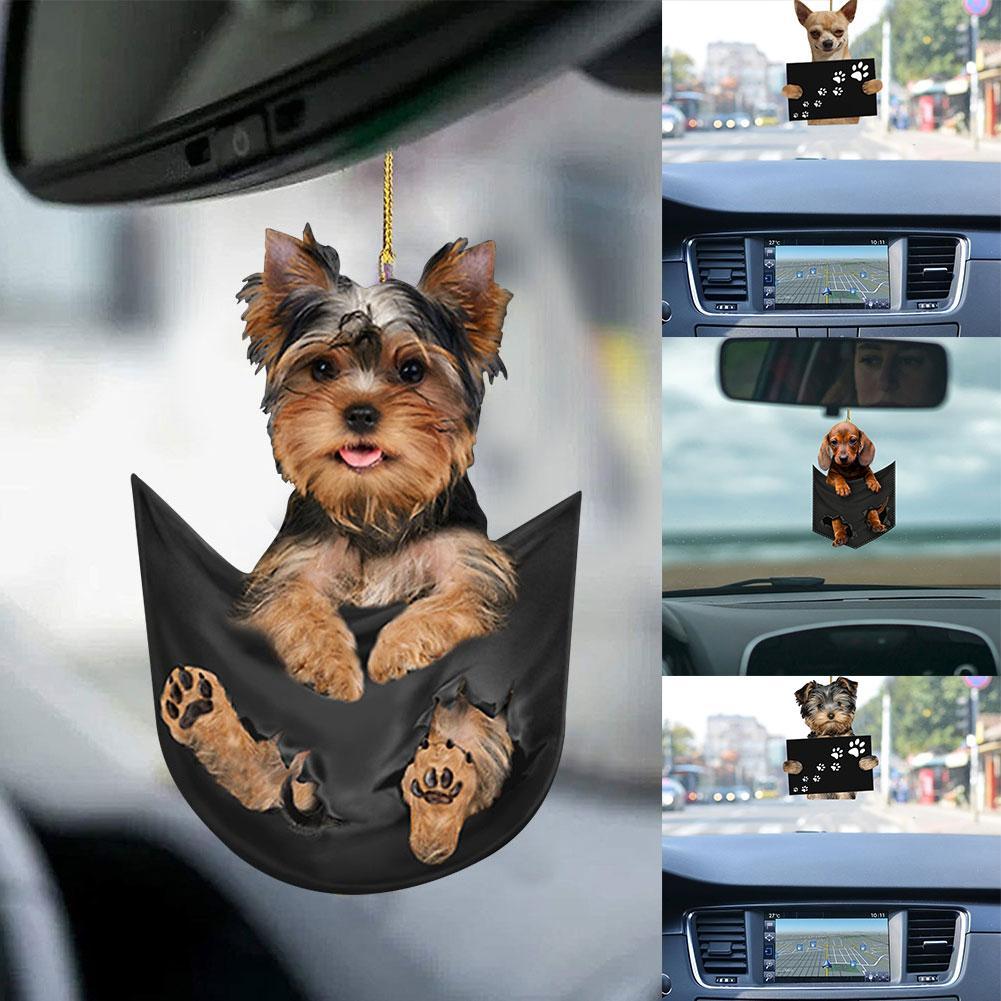 Cute Dog Cartoon Key Chain, Hanging Ornament Adorable Car Mirror & Backpack Accessory, Pet Accessories