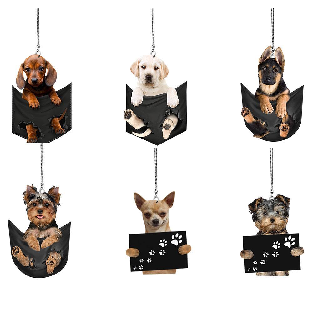 Cute Dog Cartoon Key Chain, Hanging Ornament Adorable Car Mirror & Backpack Accessory, Pet Accessories