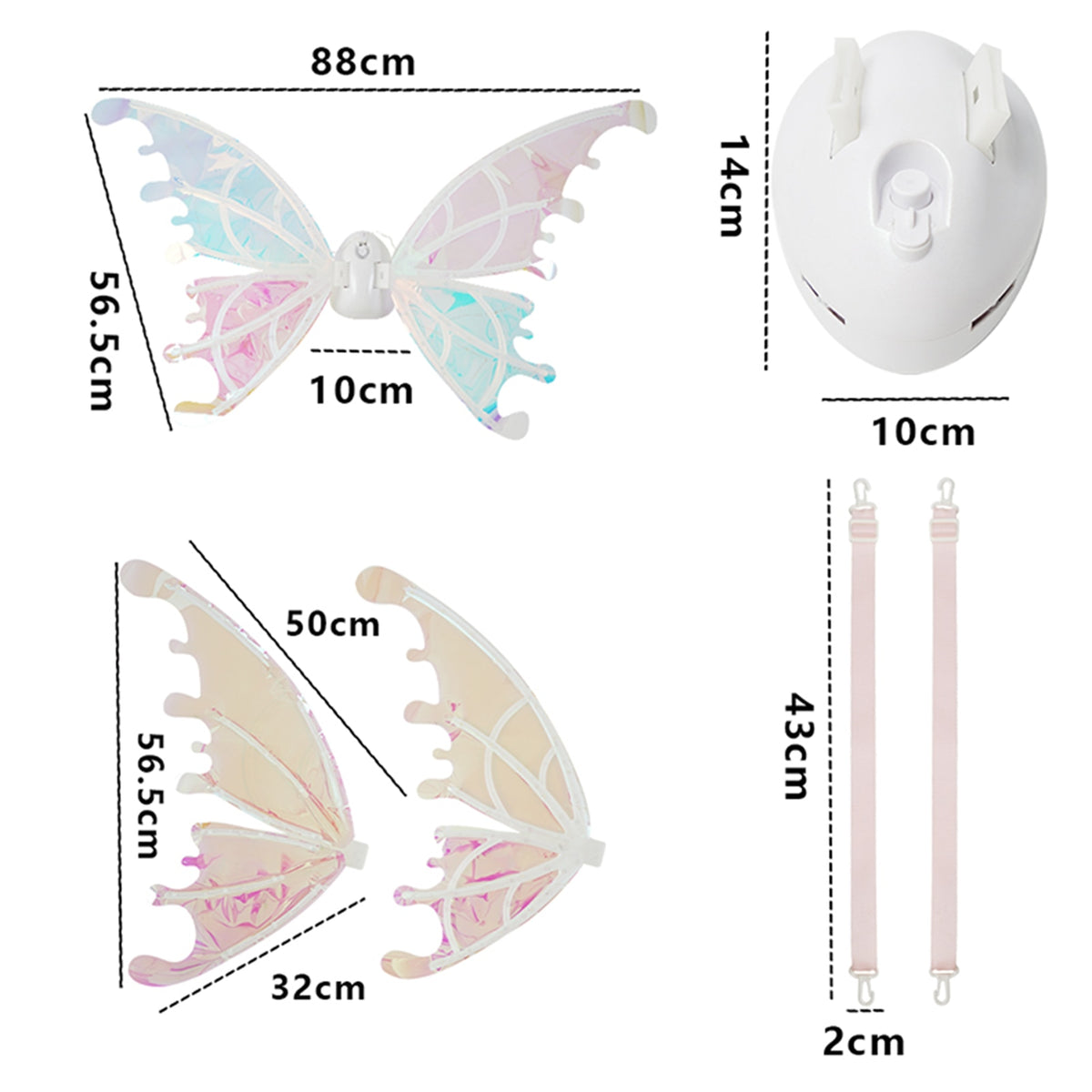 Elf Wings Fairy Wings Costume Accessory, Magical Costume Wings For Dog, Halloween Dog Costume