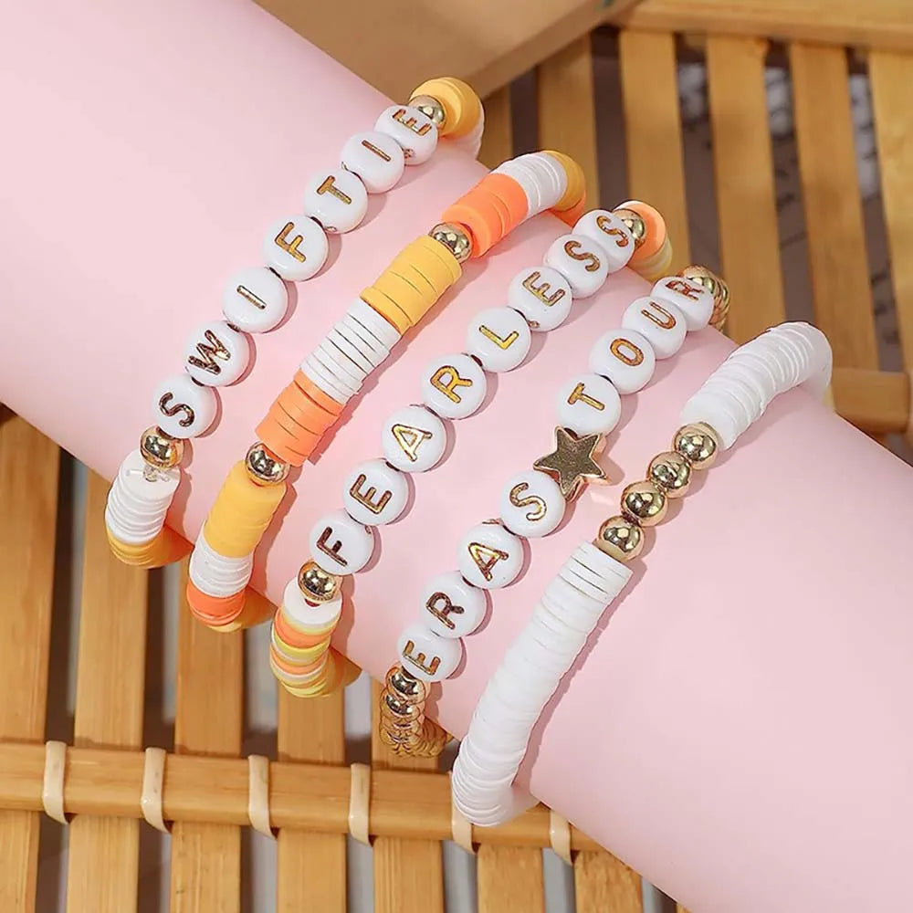 Combo 5 Eras Tour Commemorative Bracelet Set