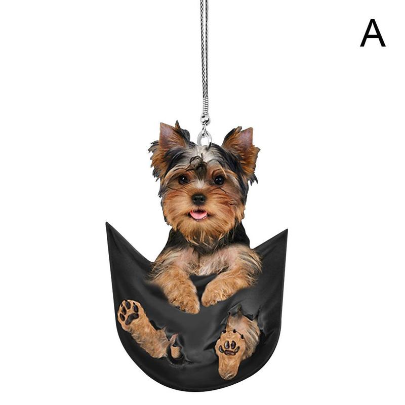 Cute Dog Cartoon Key Chain, Hanging Ornament Adorable Car Mirror & Backpack Accessory, Pet Accessories