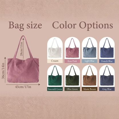 Custom Chenille Name Tote Bag with Zipper, Travel Tote, Mother's Day Gift, Gift for Her