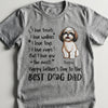 Dog Dad I Love Treats I Love Walkies, Personalized Father's Day Shirt, Custom Gifts For Dog Dad