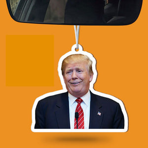 Custom Trump Photo Air Freshener, Personalized Air Freshener, Car Accessories For Trump Fan, Election 2024