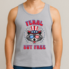 Feral But Free Racoon Uncle Sam Clothing T-Shirt Tank Top, July 4th Shirt, Personalized T-Shirt Tank Top, Funny Shirt