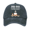 The Man The Myth The Snack Dealer, Personalized Washed Cap, Custom Gifts For Dog Dad
