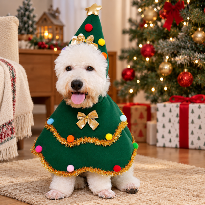 Costume Outfit For Dog Christmas Tree – Festive Holiday Pet Costume