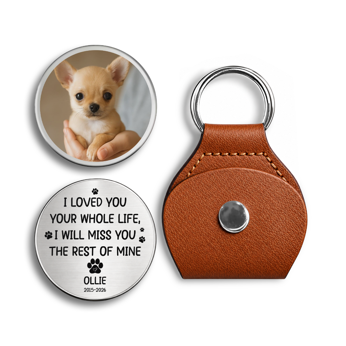 I Will Miss You The Rest Of Mine , Personalized Pocket Hug, Pet Memorial Gifts, Gifts For Pet Lovers, Custom Photo