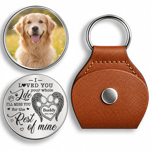 I Will Miss You, Personalized Pocket Hug, Pet Memorial Gift For Dog Lover, Custom Photo