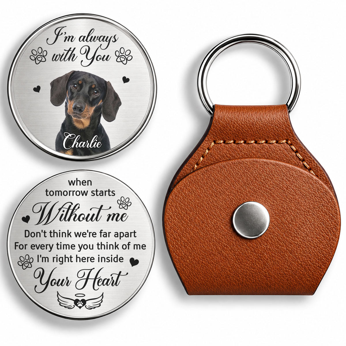 Inside Your Heart, Personalized Pocket Hug, Pet Memorial Gifts, Gifts For Pet Lovers, Custom Photo