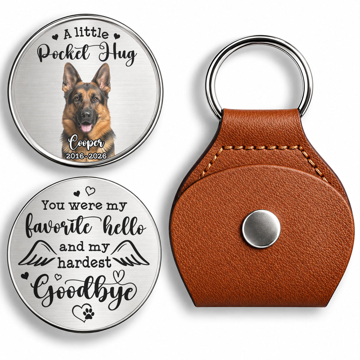 You Were My Favorite Hero, Personalized Pocket Hug, Pet Memorial Gifts, Gifts For Pet Lovers, Custom Photo