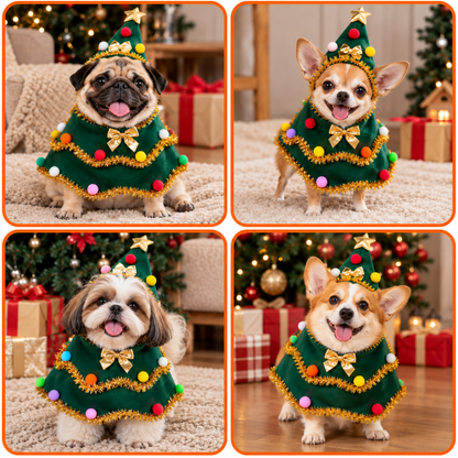 Costume Outfit For Dog Christmas Tree – Festive Holiday Pet Costume