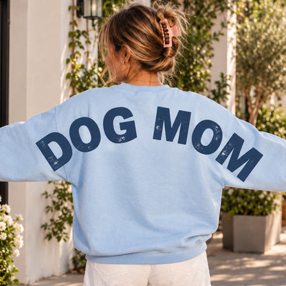 Back Sleeves Sweatshirt Dog Mom, Printed Back Side Sweatshirt