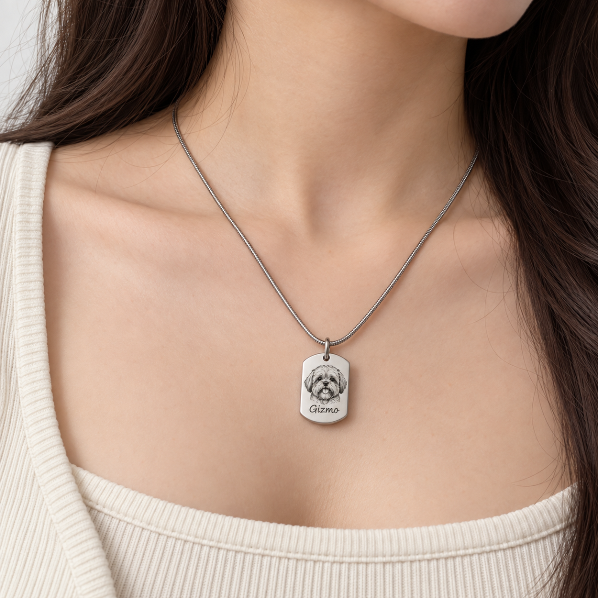 Personalized Dog Ashes Keepsake Necklace – Custom Pet Cremation Urn Memorial Necklace
