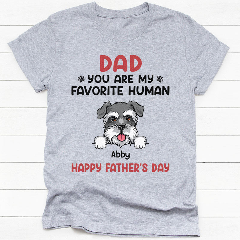 Favorite Human Personalized Dog Dad Dog Mom Shirt - Custom Graphic Tee