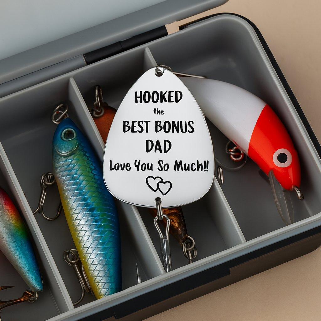 Hooked the Best Bonus Dad Love You so Much Fishing Hook, Gifts For Father's Day, Gifts For Lovers