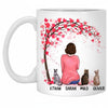 Life Is Purrfect With Cats, Red Tree, Personalized Mugs, Custom Gifts for Cat Lovers