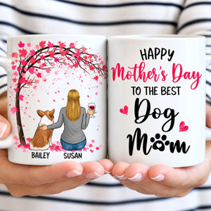 Happy Mother's Day To The Best Mom, Customized Mugs for Dog Lovers, Personalized Mother's Day gifts