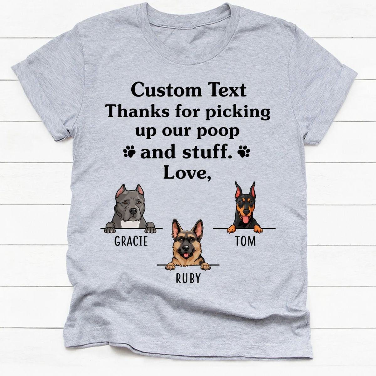 Funny dog mom shirt, personalized gift for dog lovers - Picking up my poop, custom t-shirt for dog lovers