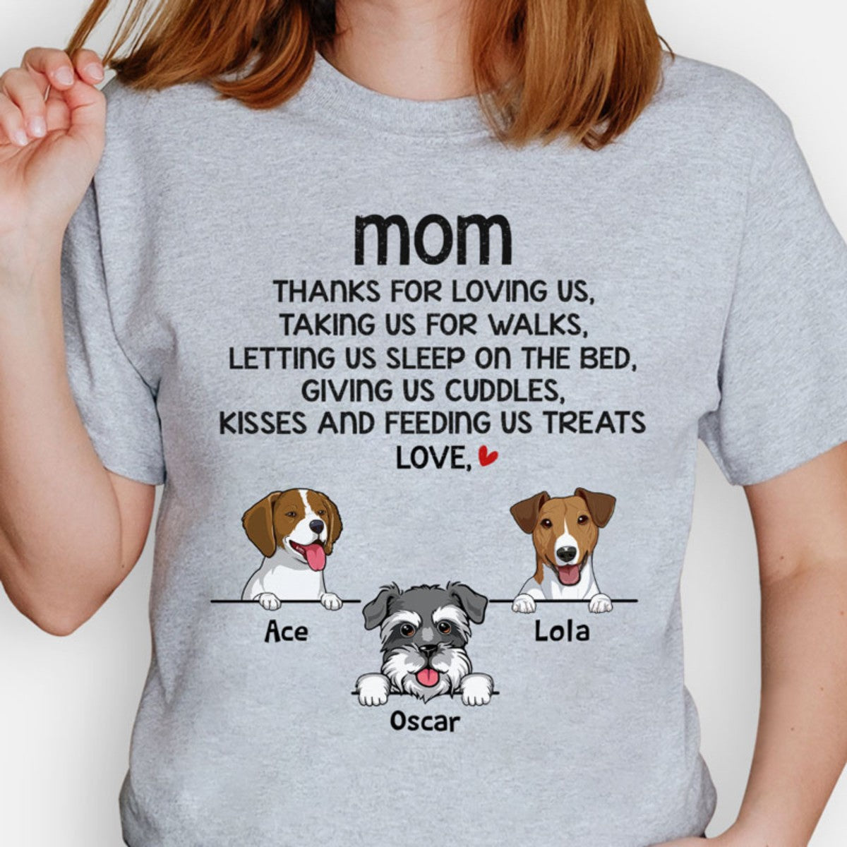 Thanks For Loving Me, Funny Personalized Custom Shirt, Custom Gift for Dog Lovers, Custom Tee