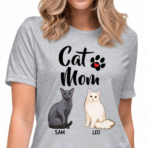 Cat Mom, Personalized Shirt, Custom Gift for Cat Lovers, Custom Tee