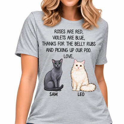 Roses Are Red, Personalized Shirt, Custom Gift for Cat Lovers, Custom Tee