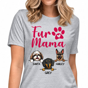 Personalized dog mom shirt, gift for dog lovers - Fur mama, custom t-shirt for dog lovers