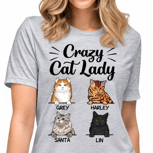 Crazy Cat Lady, Custom Shirt, Personalized Gifts for Cat Lovers