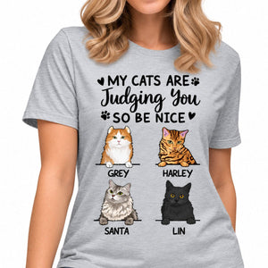My Cats Are Judging You, Custom Shirt, Personalized Gifts for Cat Lovers