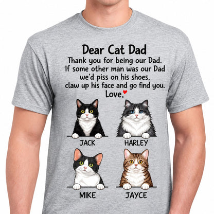 Thank you for being my Dad, Custom Shirt, Personalized Gifts for Cat Lovers