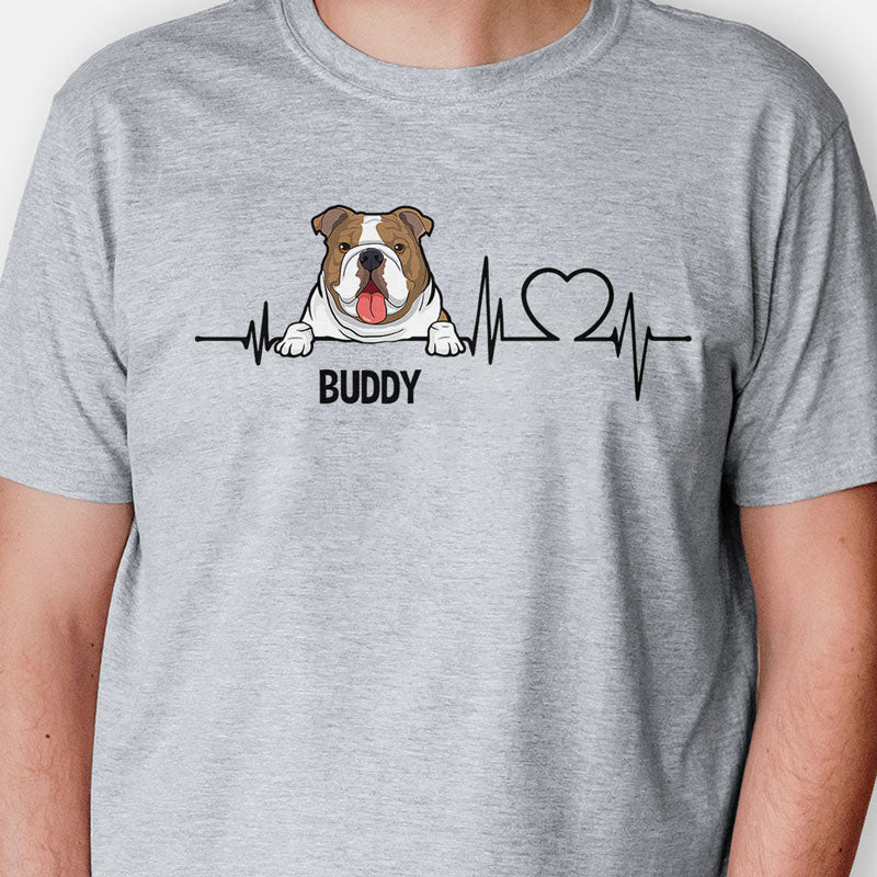 Dog Heartbeat, Personalized Custom Hoodie, Sweater, T shirts for Dog Lovers