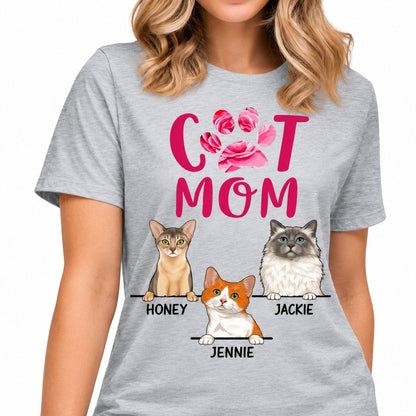 Cat Mom, Custom T Shirt, Personalized Gifts for Cat Lovers