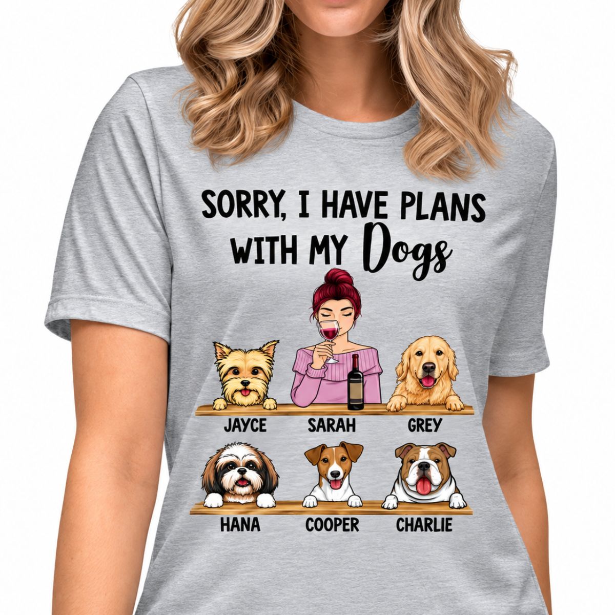 Funny dog shirt, personalized gift for dog lovers - I have plans with my dogs, custom t-shirt for dog lovers