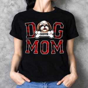 Funny dog mom shirt, personalized gift for dog lovers - Dog mom, leopard, custom t-shirt for dog lovers