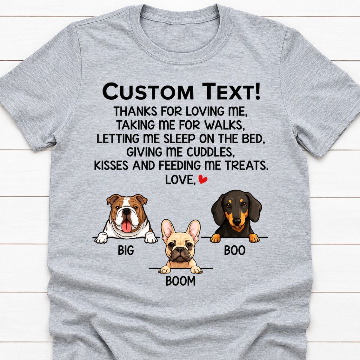 Personalized Dog Dad Shirt - Best Dad Thanks For Loving Me Father's Day Gift From the Dog, Custom Dog Breed & Name