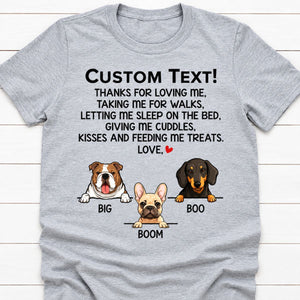 Personalized Dog Dad Shirt - Best Dad Thanks For Loving Me Father's Day Gift From the Dog, Custom Dog Breed & Name