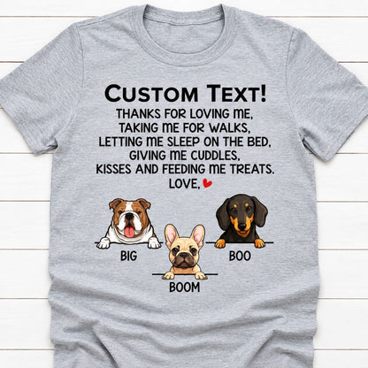 Personalized Dog Dad Shirt - Best Dad Thanks For Loving Me Father's Day Gift From the Dog, Custom Dog Breed & Name