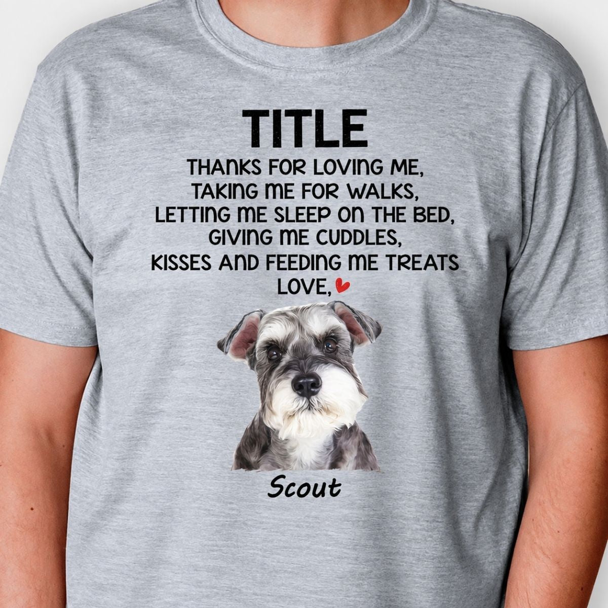 Dog Mom Dog dad shirt, gift for dog lovers - Thanks for loving me, custom photo, custom t-shirt for dog lovers