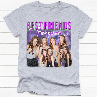 Custom Multi Photo Light Tee, Retro Vintage Bootleg Shirt, Personalized Shirt, Gift For Your Loved One, Custom Photo