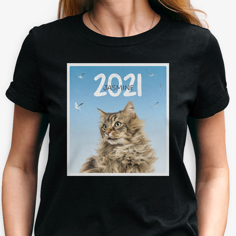 1989 Personalized Version Dark Color Crew Neck T-Shirt, Personalized T-Shirt, Custom Photo Birthday Gift